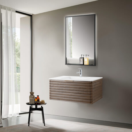 Rectangular Black LED Mirror